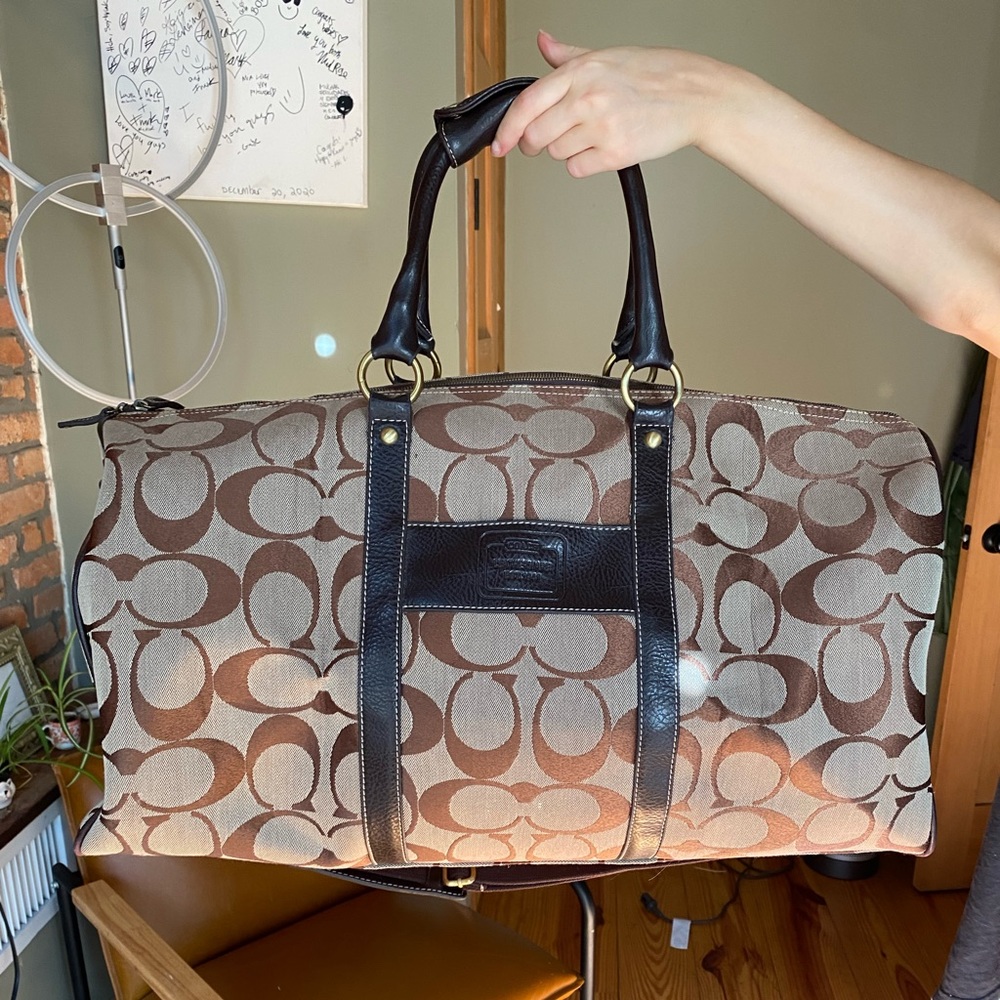 Coach Large Signature Canvas Duffel Bag